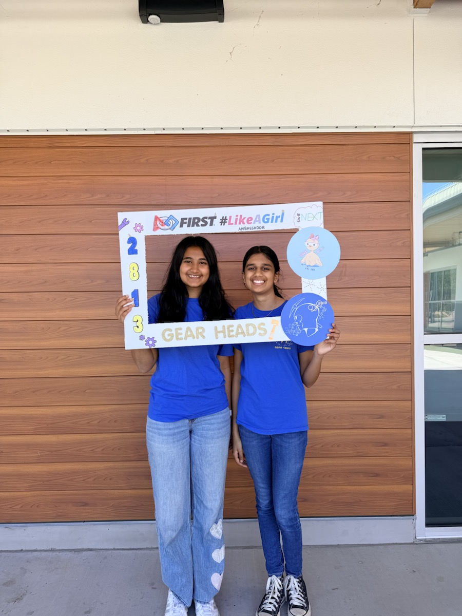 Khushi with a FIRST Like a Girl ambassador frame